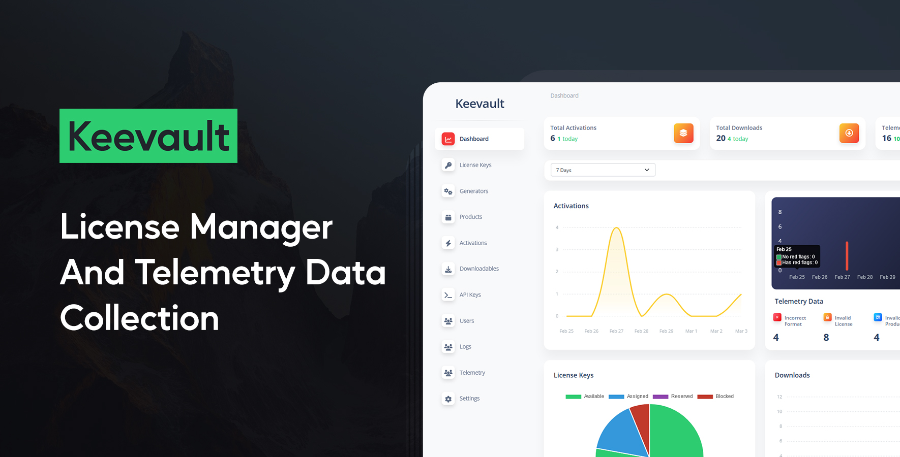 Keevault - License Manager and Telemetry Data Collection